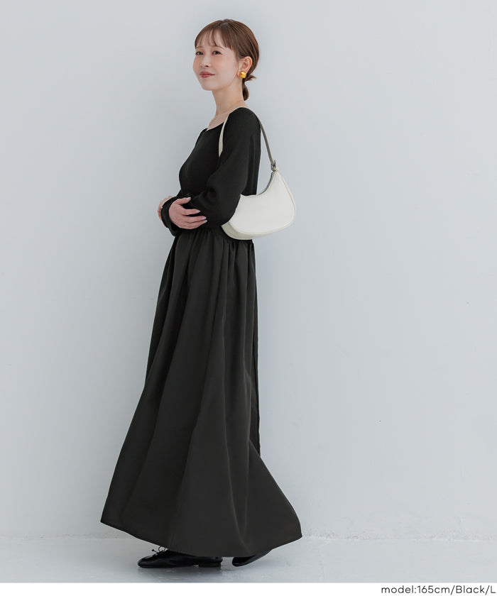 セール☆3490円→2990円ニットドッキングワンピース レディース メール