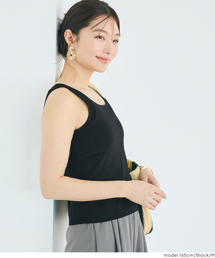 スクエアネックニットタンクトップ レディース メール便不可 – coca