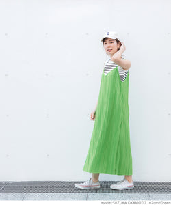 Cami Dress 女式 Cami Dress Pleated Random Pleated Self-cut Adjuster I-line V-neck Plain Mail Available 23ss coca Coca