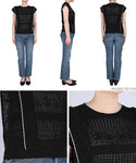 Knit Women's Sleeveless French Sleeve Sleeve Flare Flare Sleeve Plain Summer Knit Mail Available Coca Coca