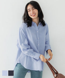 Shirt Women's Ox Shirt Ox Regular Color Firmness Haori Layered Front Opening Simple Mail Available mrb 23ss coca coca