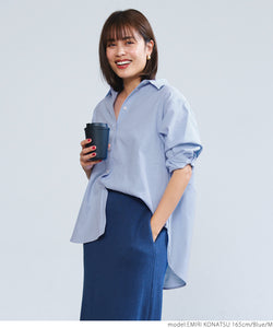 Shirt Women's Ox Shirt Ox Regular Color Firmness Haori Layered Front Opening Simple Mail Available mrb 23ss coca coca