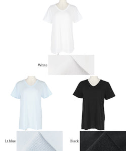 セール☆1290円→110円 Tシャツ レディース Vネック とろみ ガーゼ